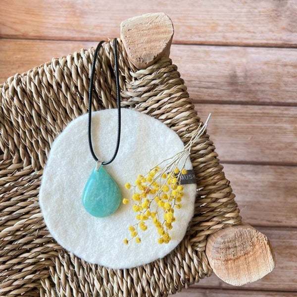 Amazonite, pendentif goutte