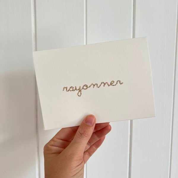 Rayonner, carte brodée