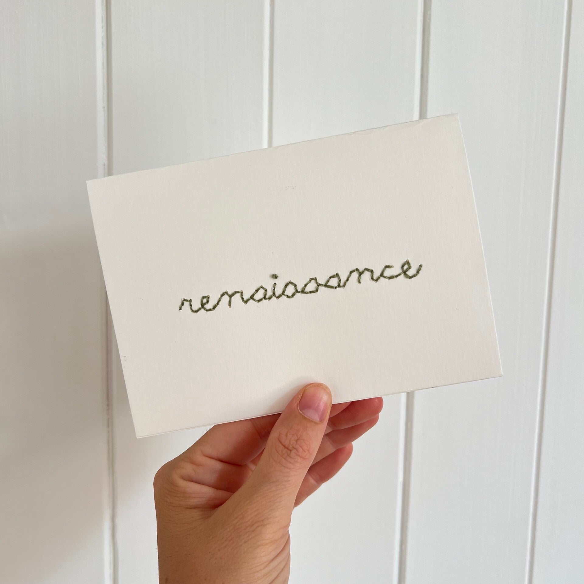 Renaissance, carte brodée