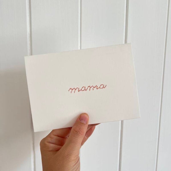 Mama, carte brodée