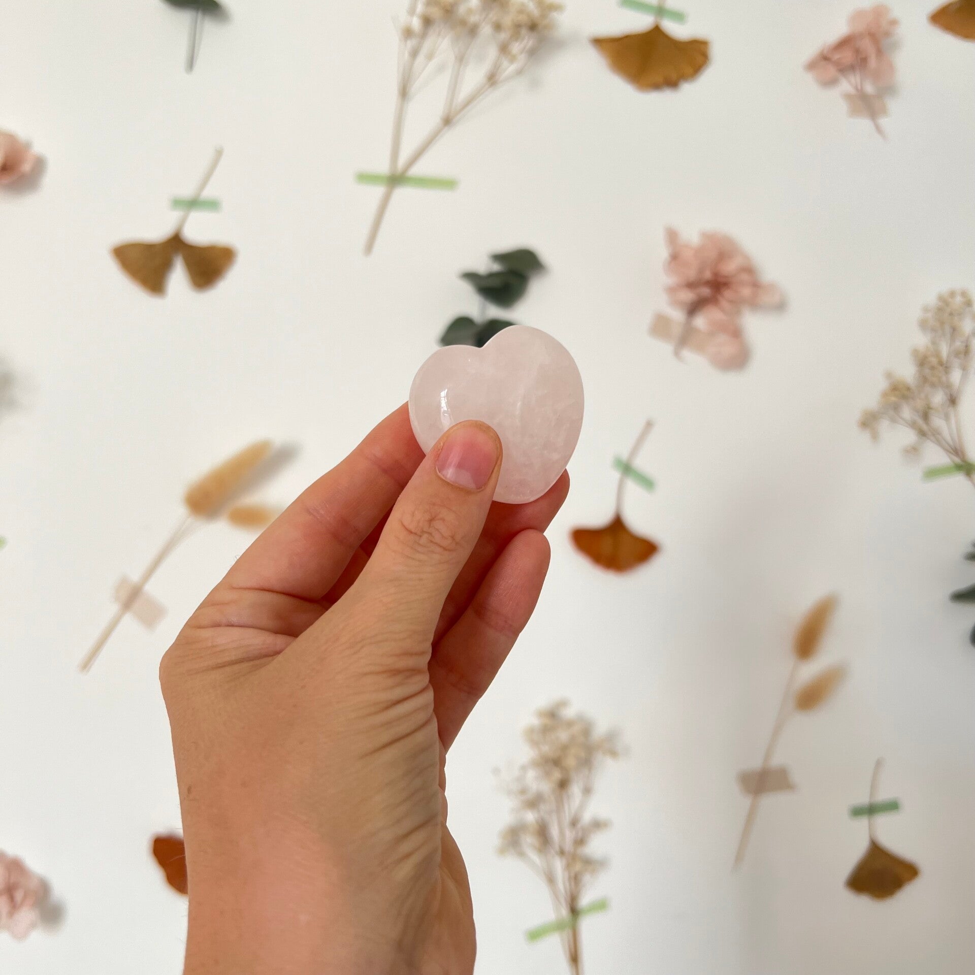 Quartz rose, cœur