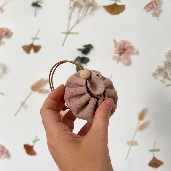 Pochette en cuir, beige