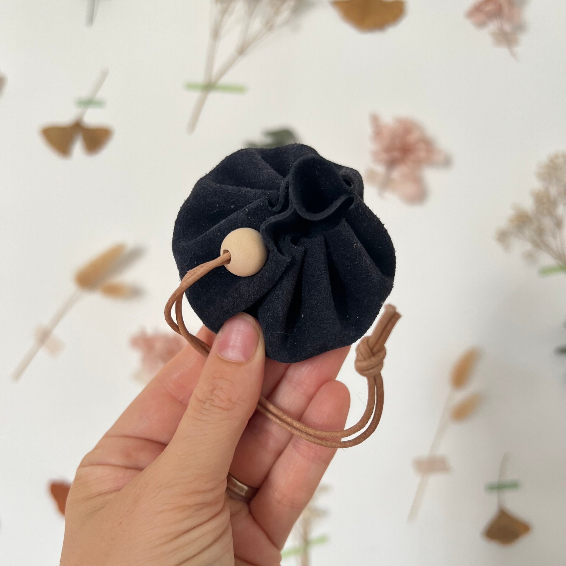 Pochette en cuir, bleu nuit