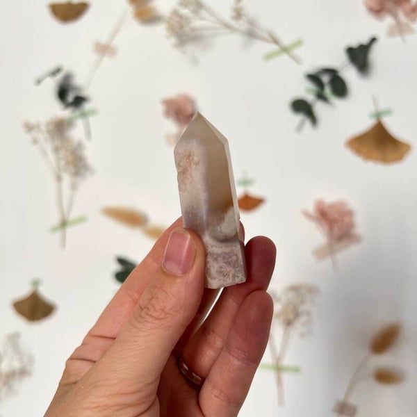 Agate fleur de cerisier, pointe