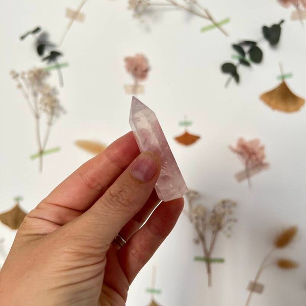 Quartz rose, pointe