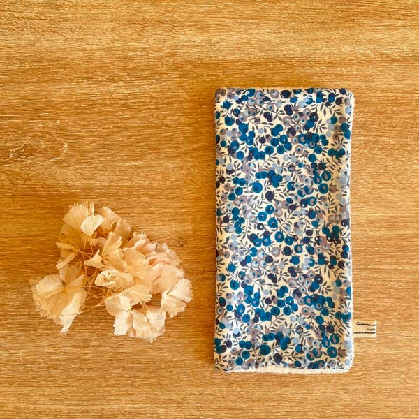 Feuille lavable, liberty Wiltshire curaçao