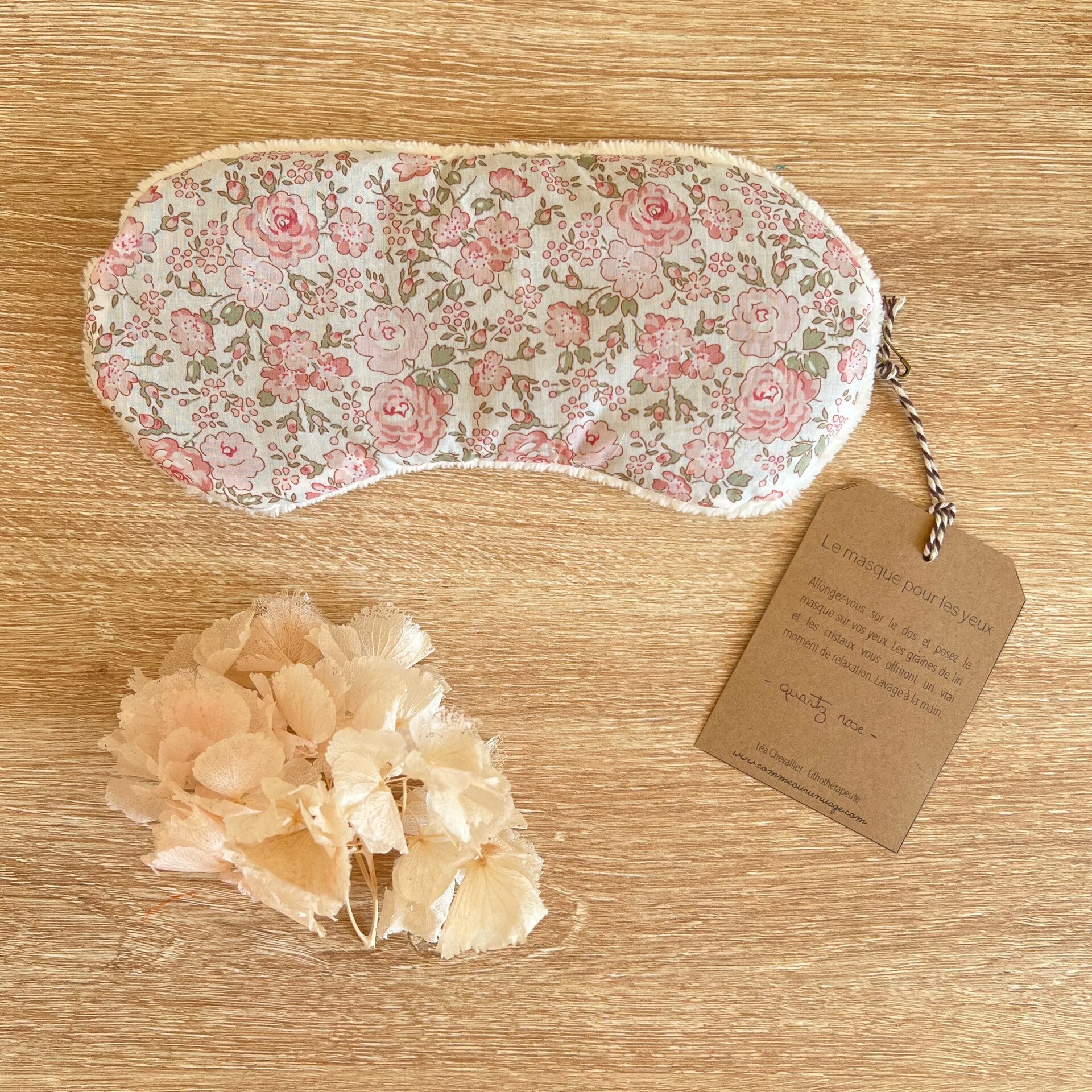 Masque pour les yeux, félicité rose