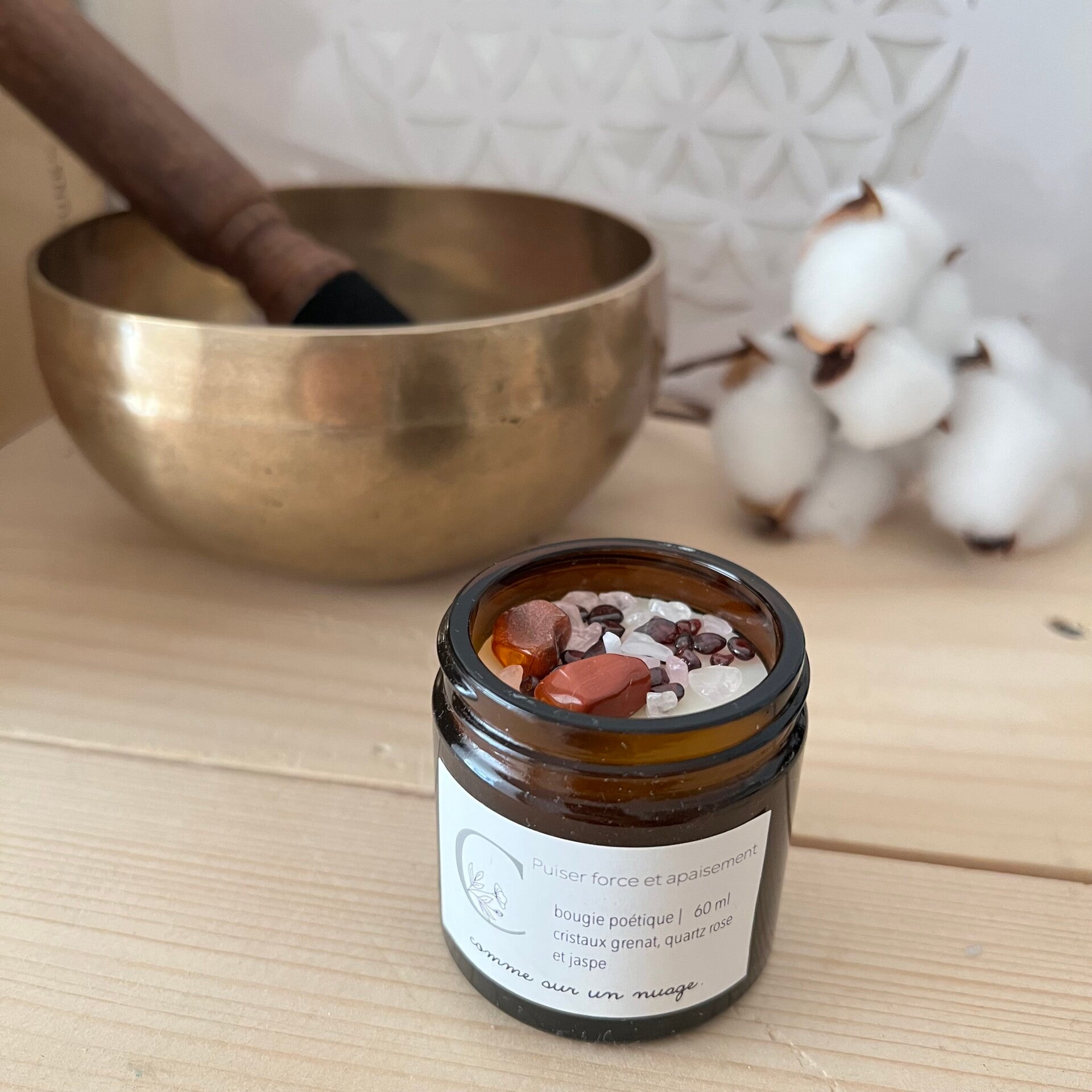 Puiser force et apaisement, bougie poétique