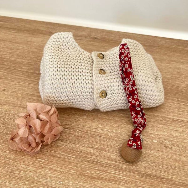 Attache tétine, mitsi rouge
