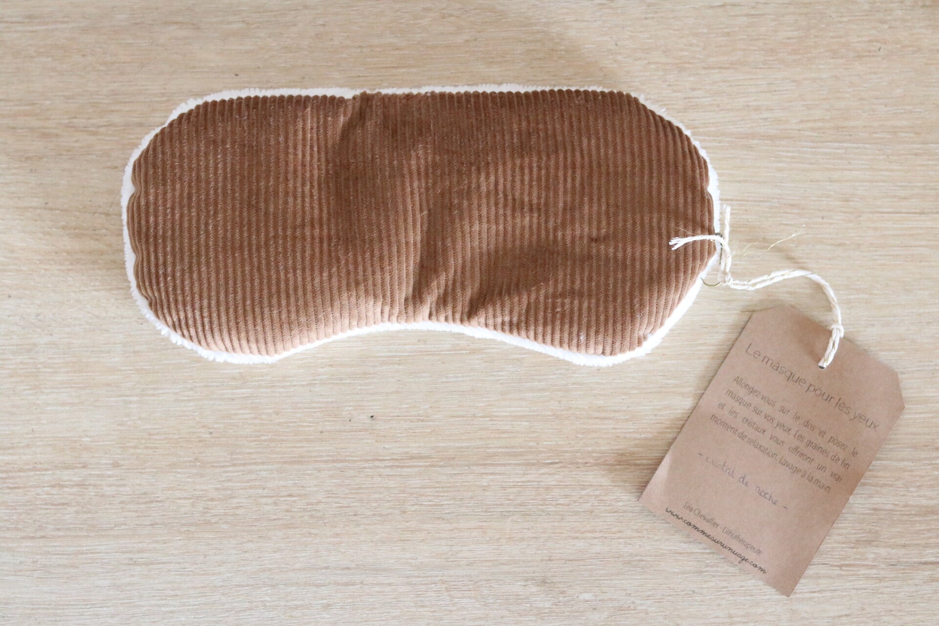 Masque pour les yeux, velours caramel