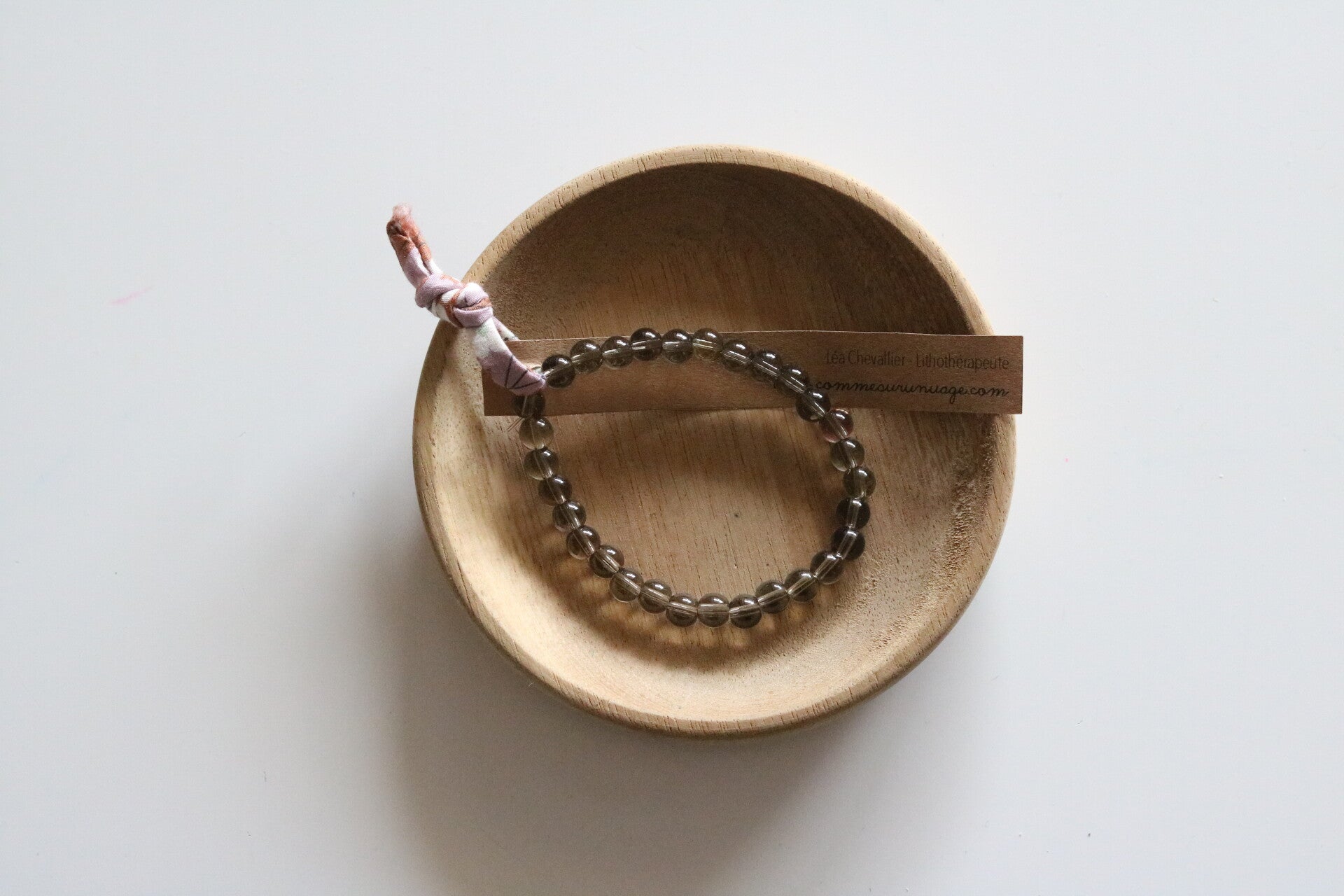 Quartz fumé, bracelet