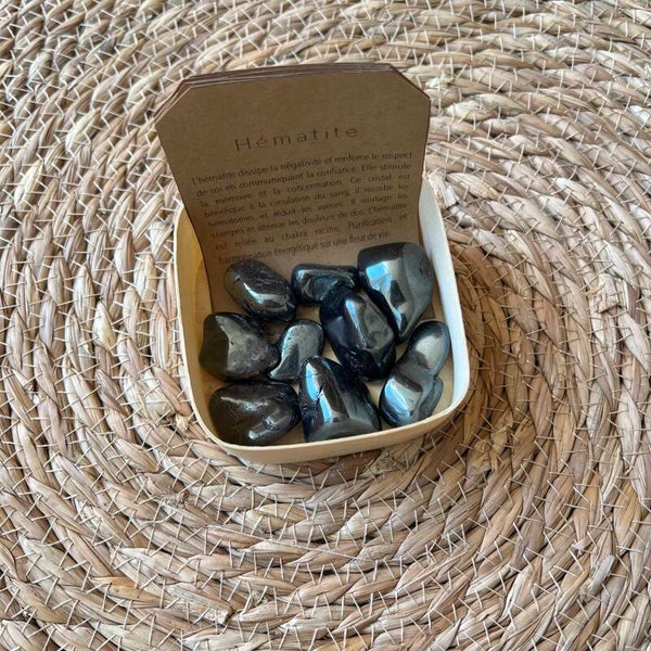 Hématite, pierre roulée