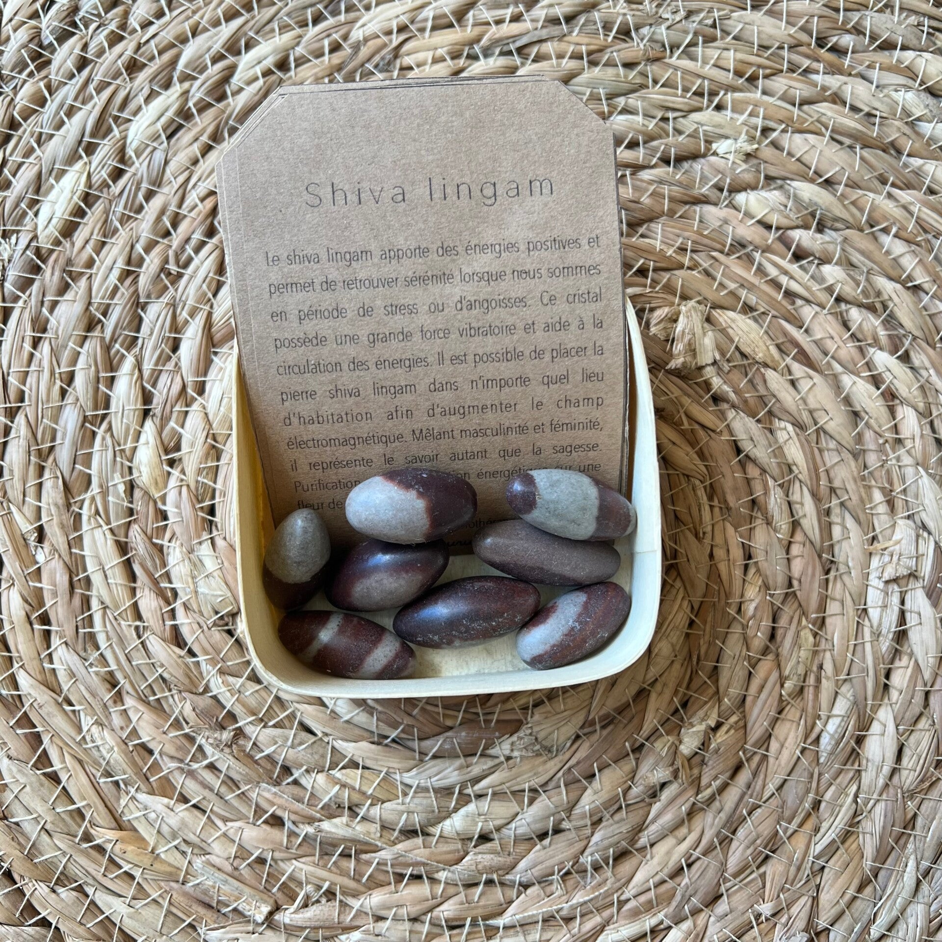 Shiva lingam, pierre roulée
