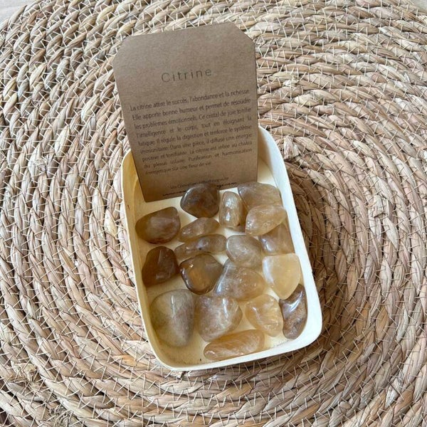 Citrine, pierre roulée