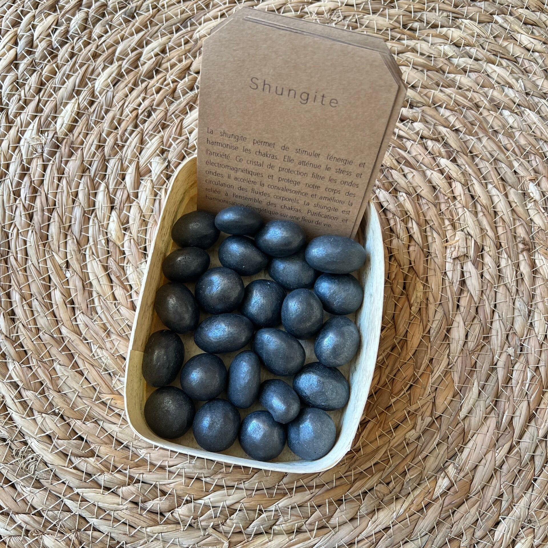 Shungite, pierre roulée