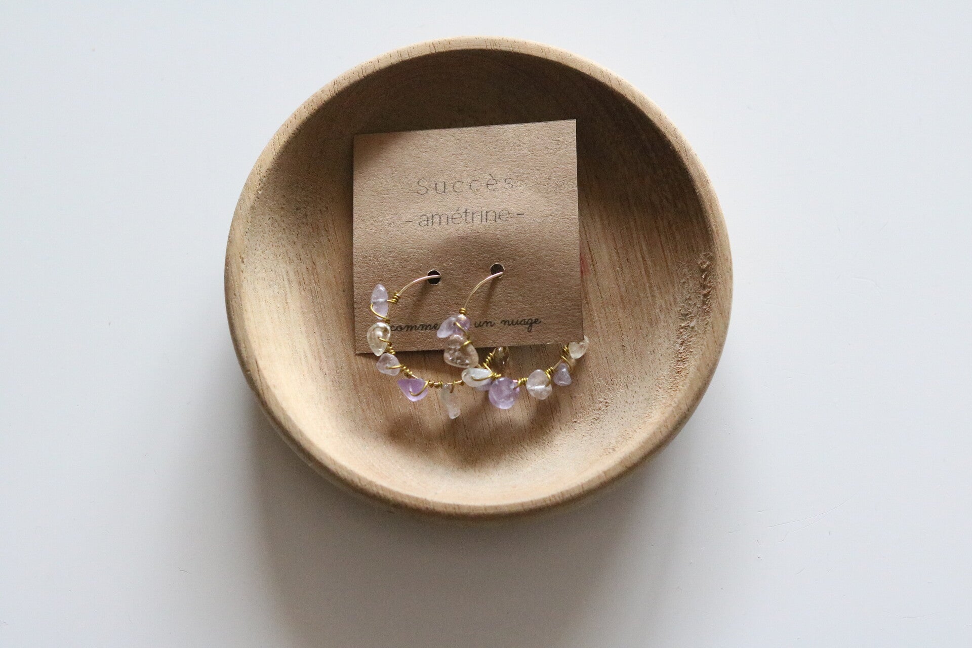 Amétrine, boucle d’oreille