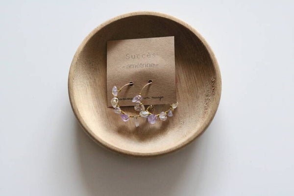 Amétrine, boucle d’oreille