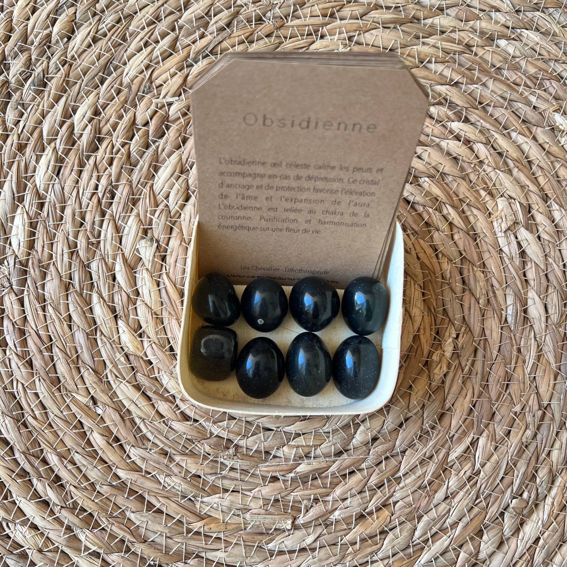 Obsidienne œil céleste, pierre roulée