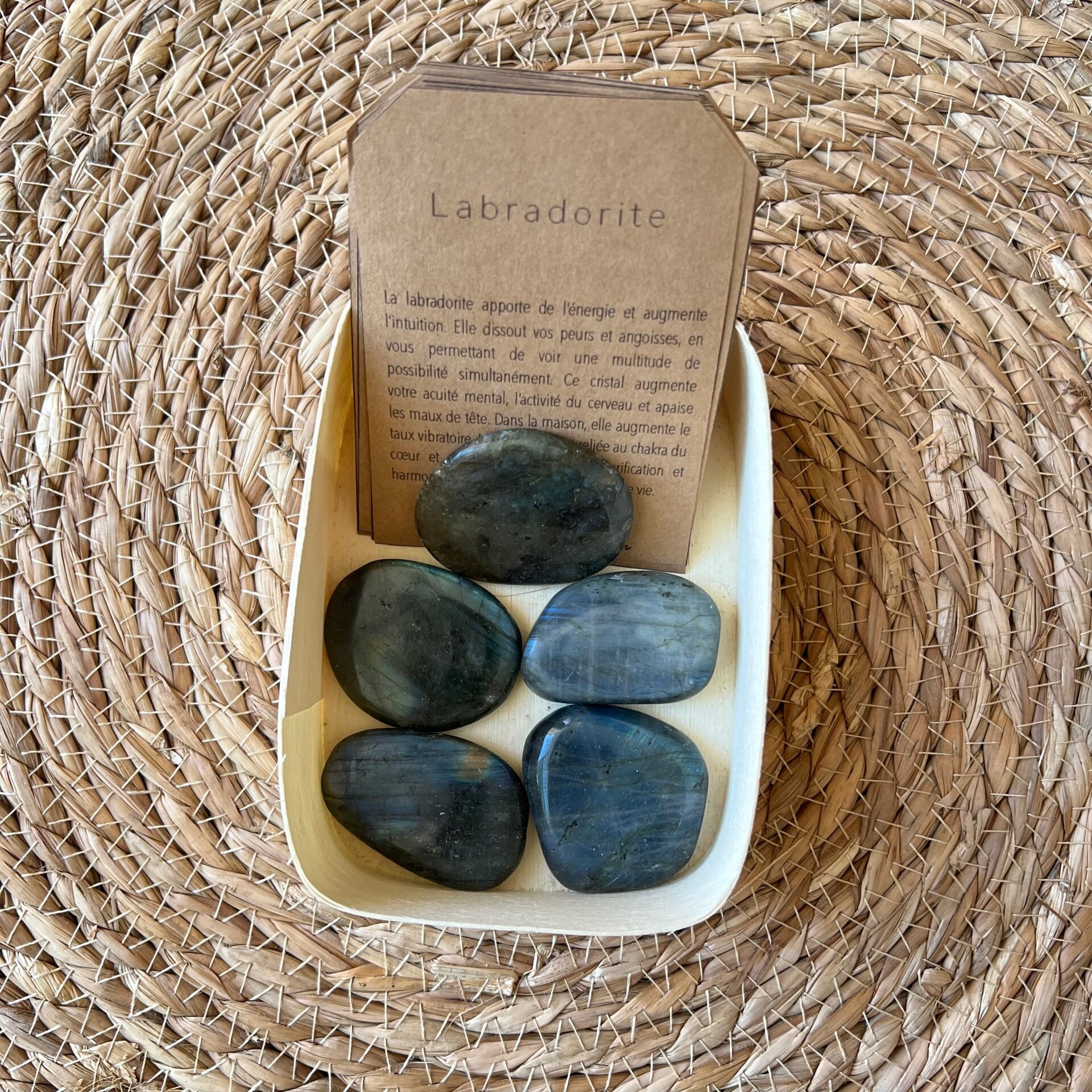 Labradorite, galet de méditation