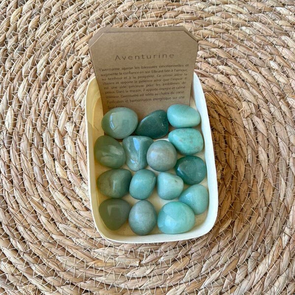 Aventurine verte, pierre roulée