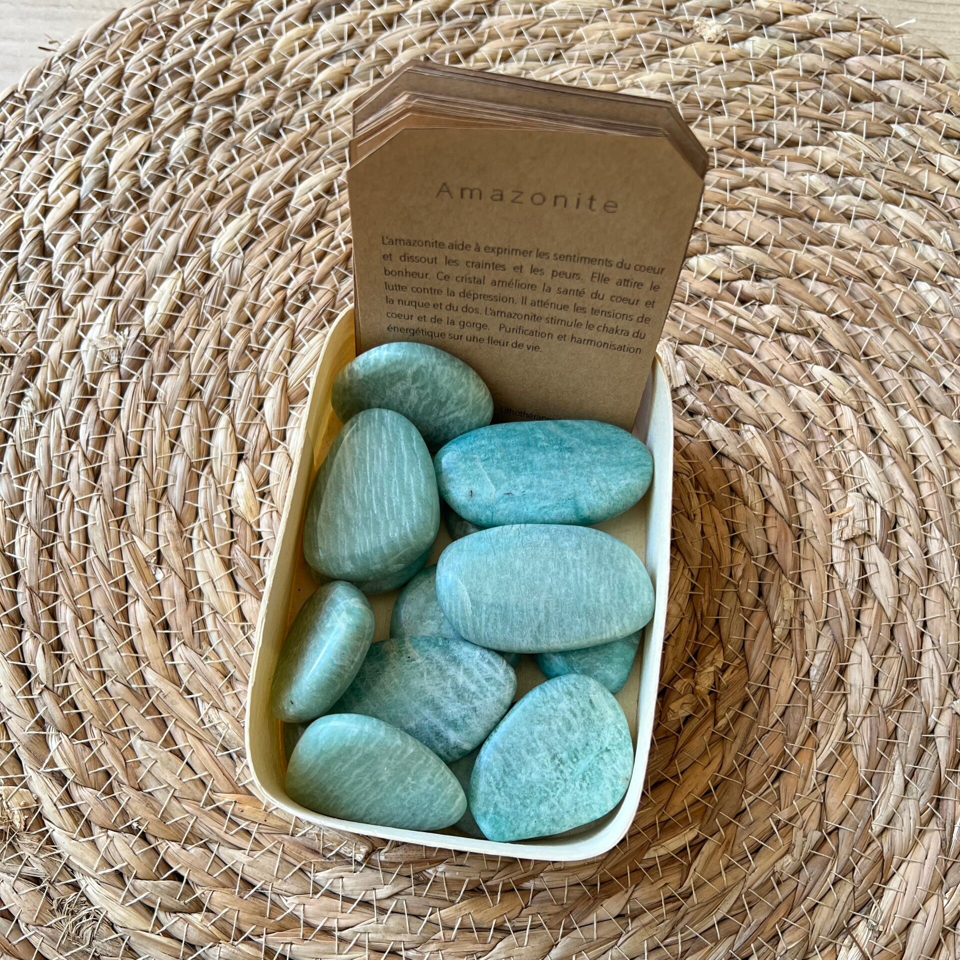 Amazonite, galet de méditation