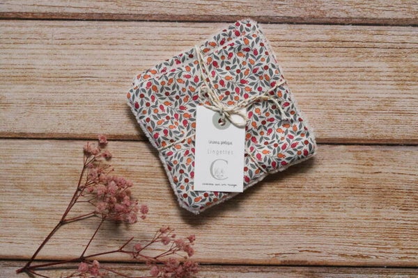 Duo de carrés, floriana mandarine