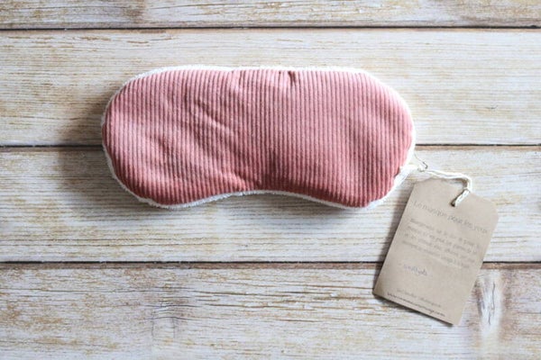 Masque pour les yeux, velours bois de rose