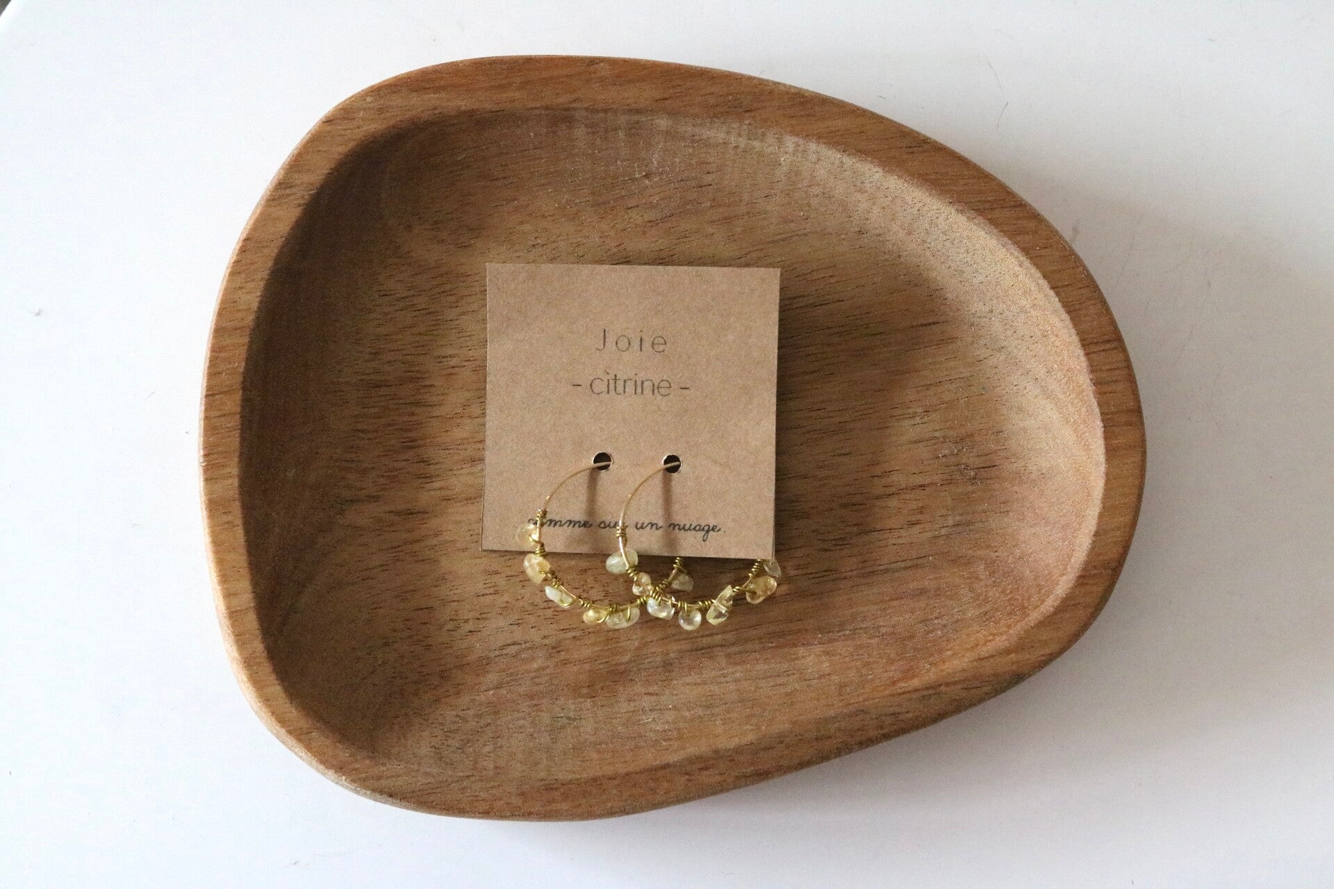 Citrine, boucle d’oreille