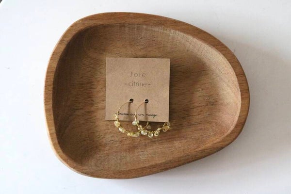 Citrine, boucle d’oreille