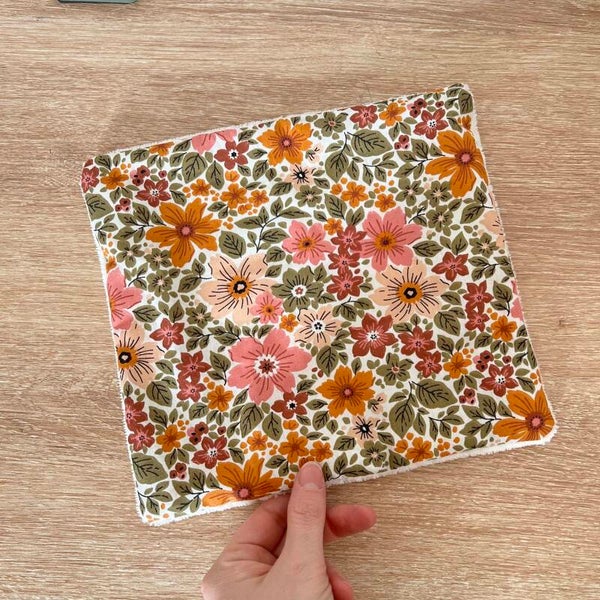 Feuille lavable, fleurs