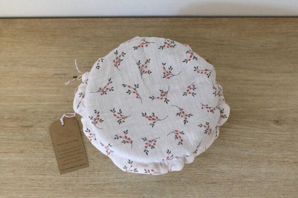 Le recouvre plat, double gaze rose poudré