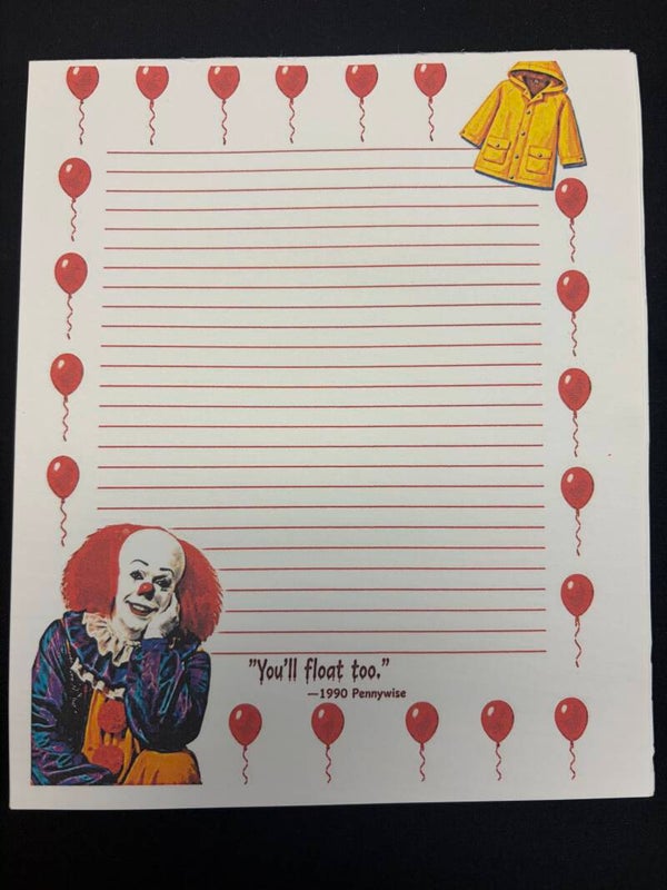 1990 Pennywise notepad