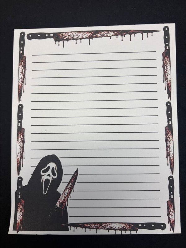 Ghost face notepad