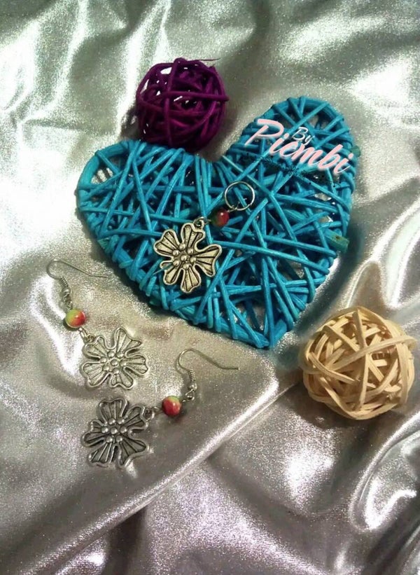 Conjunto "Metallic flower"