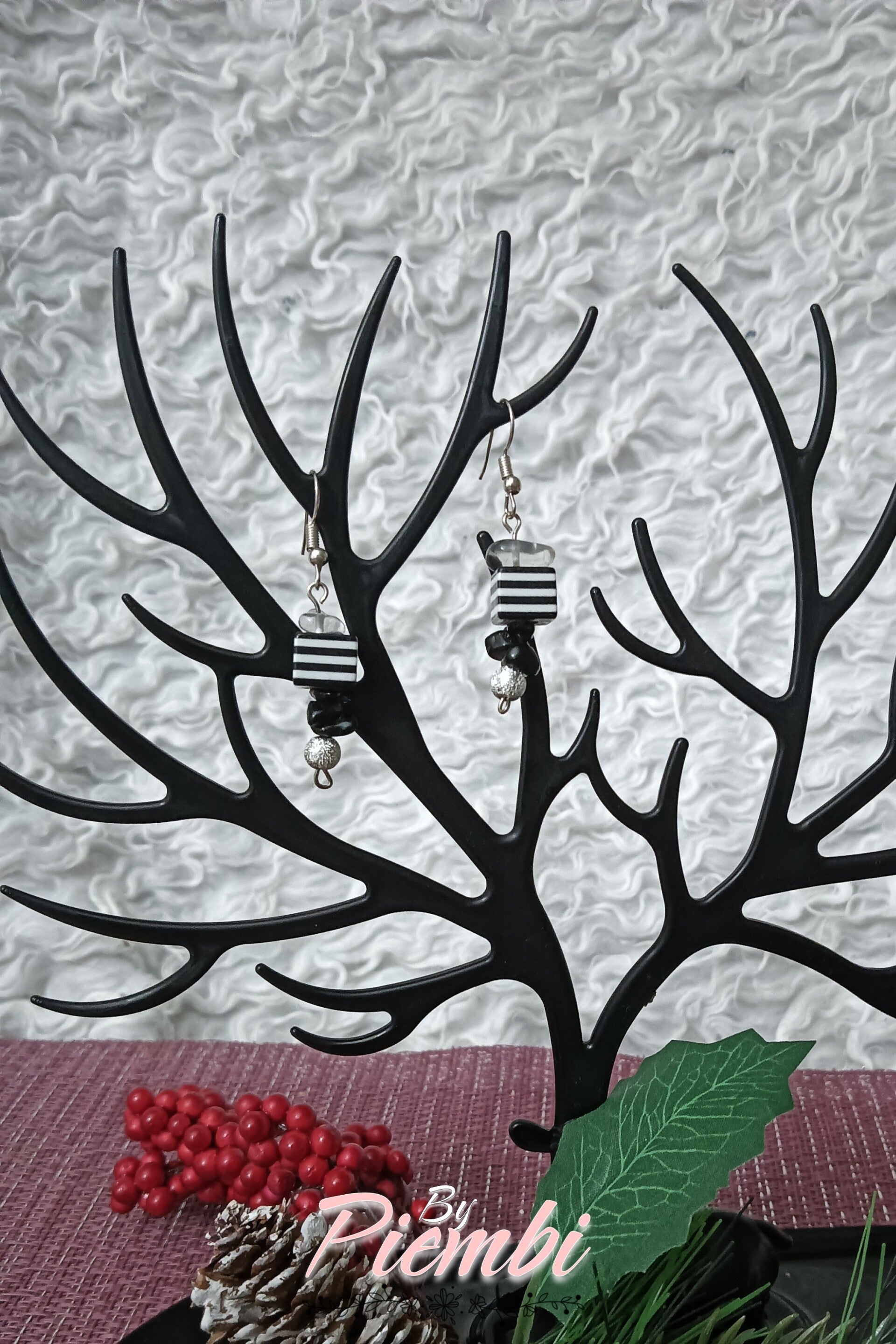 Pendientes "Black&white"