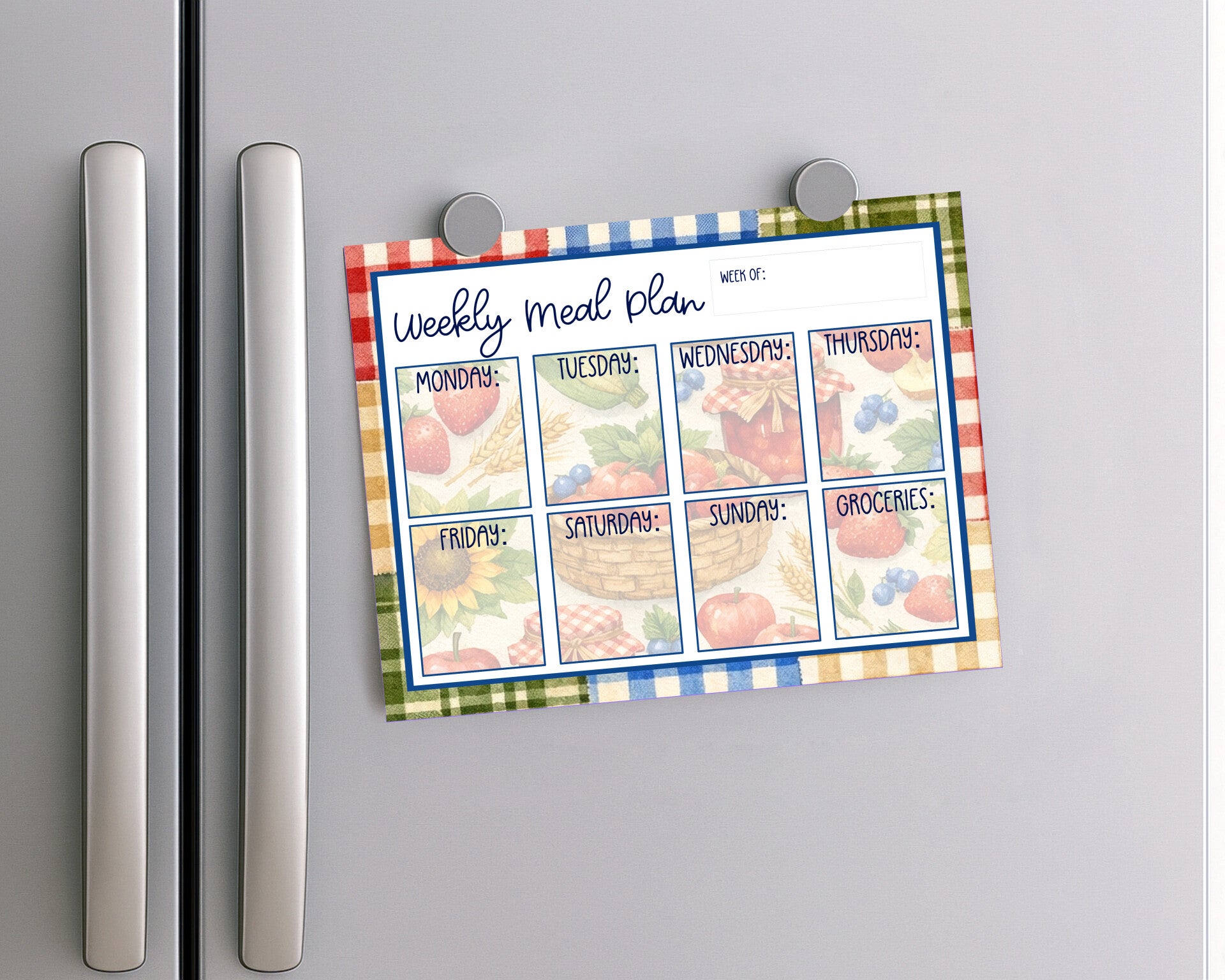 Country Kitchen Weekly Dinner Menu Pad