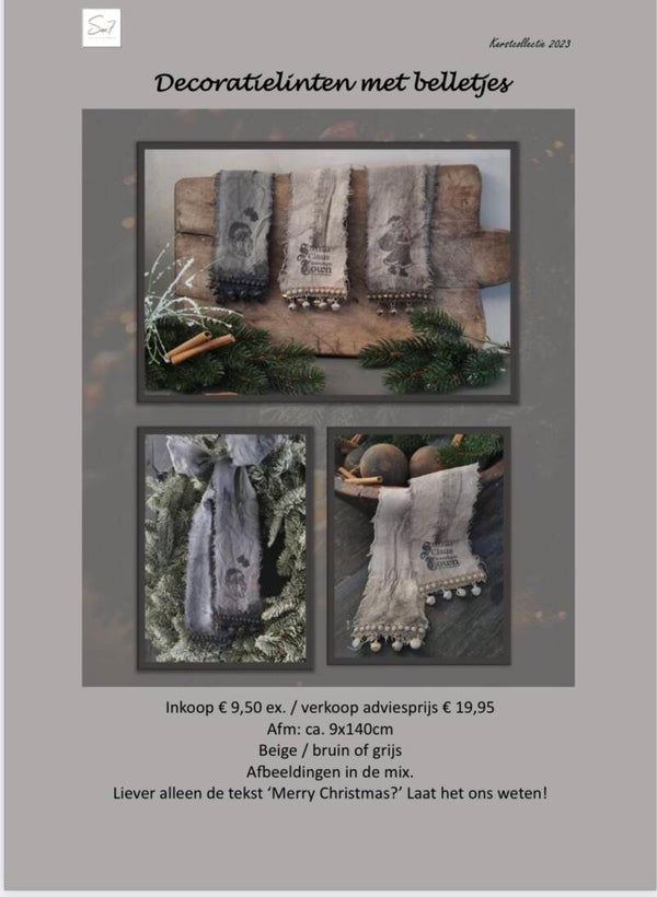 Decoratielinten met belletjes