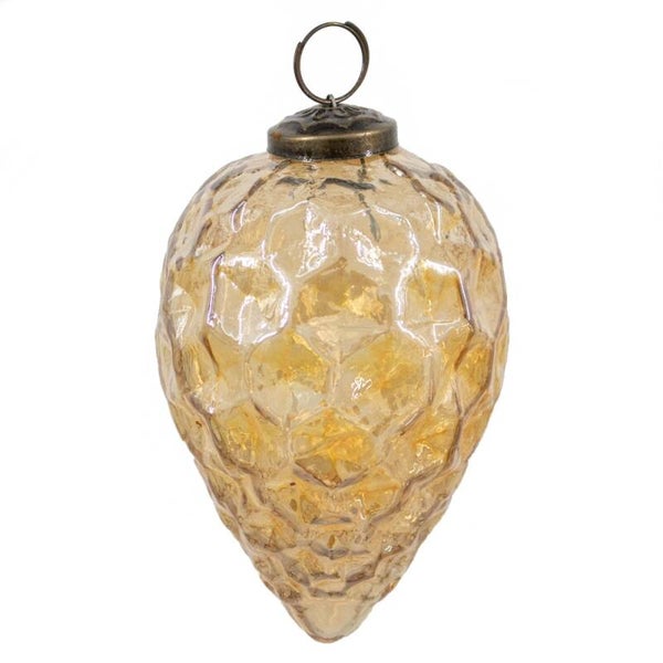 Kerstbal glas goud glans