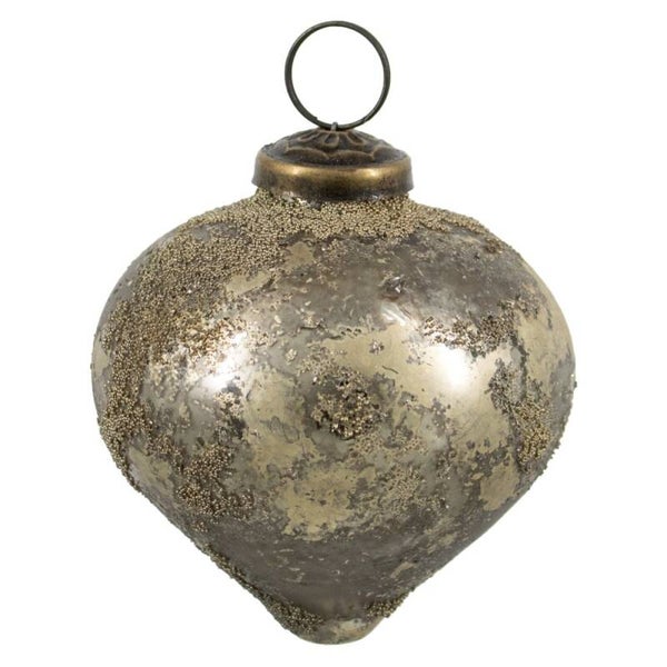 Kerstbal gold sprinkle