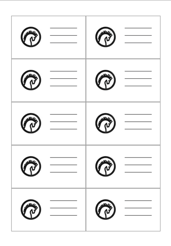 LIGHT HORSE® Display Album Tag Inserts (10‑Tag Sheet) - Landscape