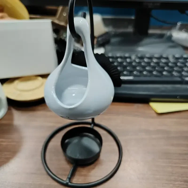 Pack de 1 coffret de 10 fondants parfumés + 1 brûle parfum céramique Larme blanc