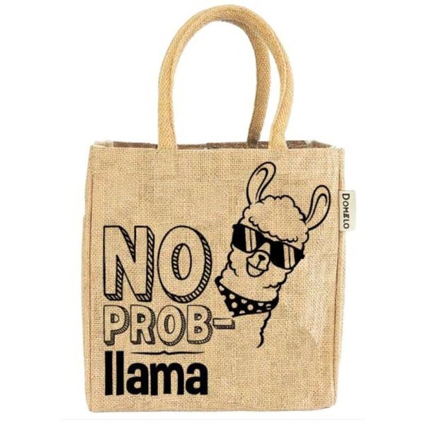 Domelo Kleine Jute Shopper Lama