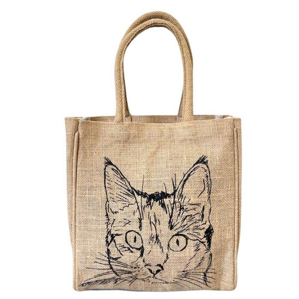 Domelo Kleine Jute Shopper Kat