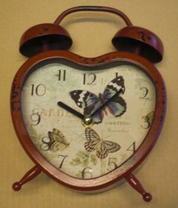 Vintage Hart Klokje Rood