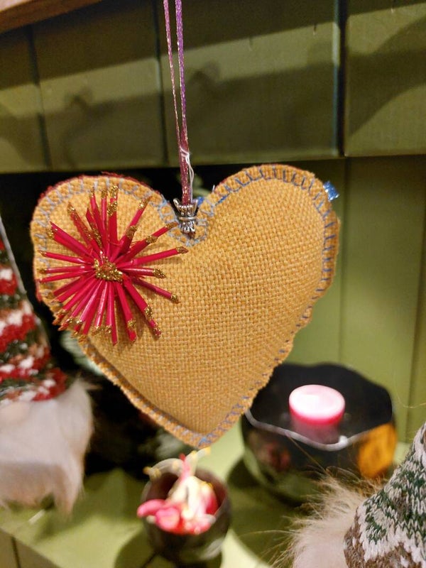 Kersthangers Hart Stof