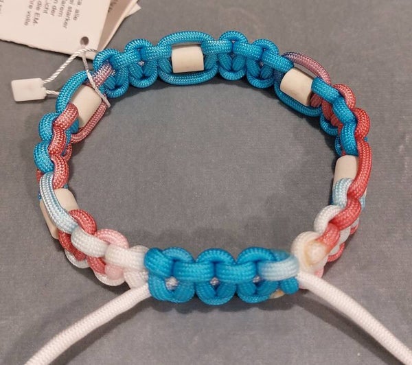 Pawcord halsband met EM-Kralen, Magical Dip Dye