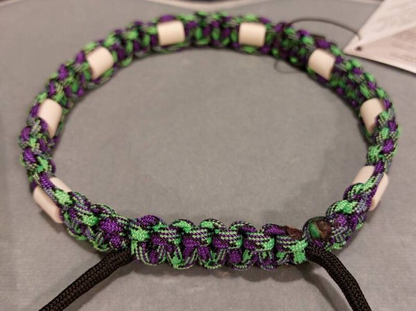 Pawcord halsband met EM-Kralen, Zombie
