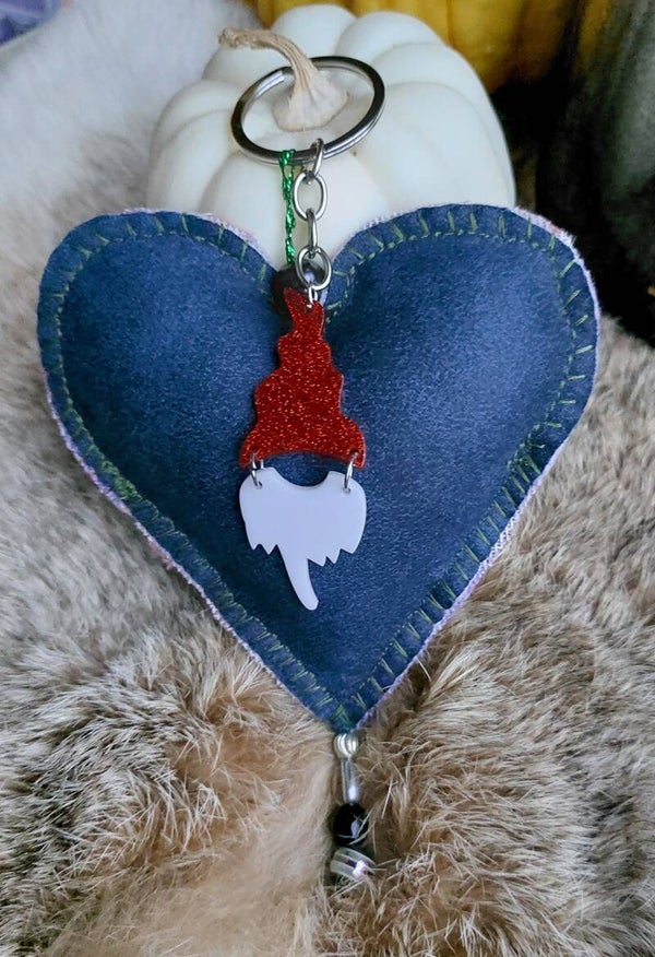 Kerst (sleutel)Hanger hart 4