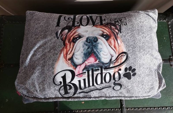 Honden mandje/kussen Bulldog