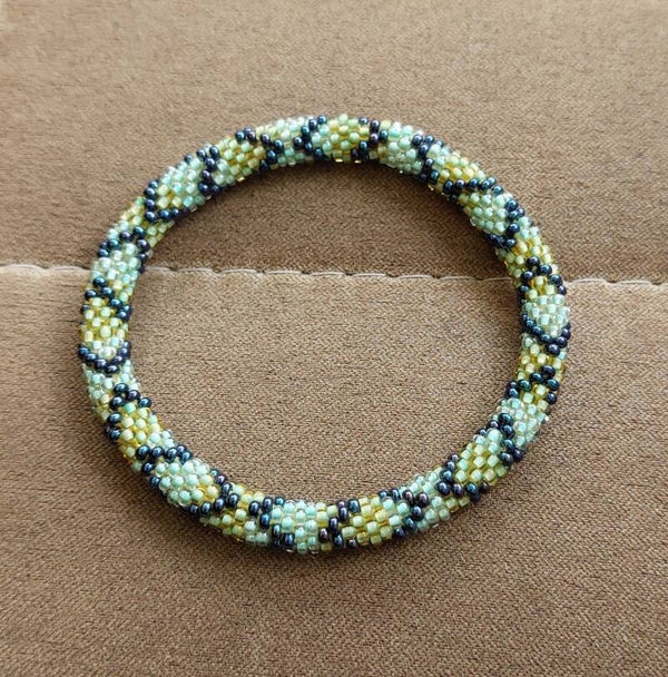 Nepalese Armband Groen/Blauw